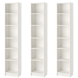 BILLY Bookcase, white, 15 3/4x11x79 1/2 - IKEA