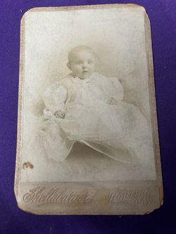 Antique Cabinet Card Photo Baby Portrait - Shellabarger Norton, Kansas