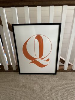 Custom Framed Letter “Q”