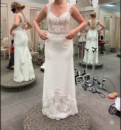 David’s Bridal Wedding Dress – Size 4 – Like New – $1,000