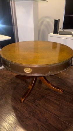 Vintage round drum table