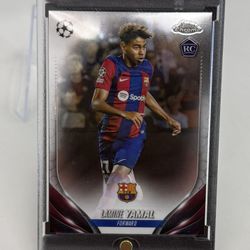 Lamine Yamal  2023-24 Topps Chrome UEFA Club Competitions  Rookie Card (#64)  FC BARCELONA  Great Investment 