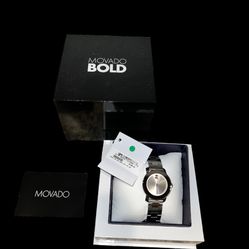 Brand New Movado Bold Silver SunrayDial Woman’s Watch (contact info removed)