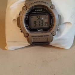Casio Illuminator Water 50M Resist Stainless Steel Back Watch New
