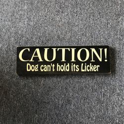 Wood Dog Sign Decor