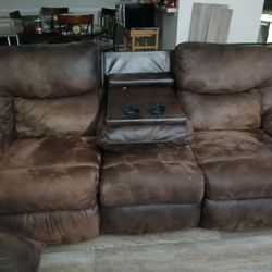 Reclining Sofa and RECLINING loveseat