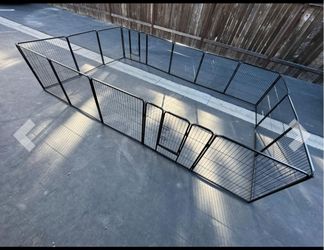 New in box! 16 panel Xwide 43' long 32' tall heavy duty dog playpen Portable pet fence Shapable RV yard gate corral de mascota nuevos