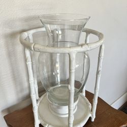 Vintage Metal Vase Pedestal