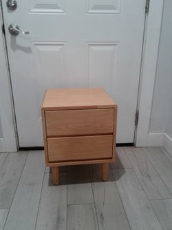 New Light Wood 2-Drawer Nightstand 16W x 16L x 20H inches
