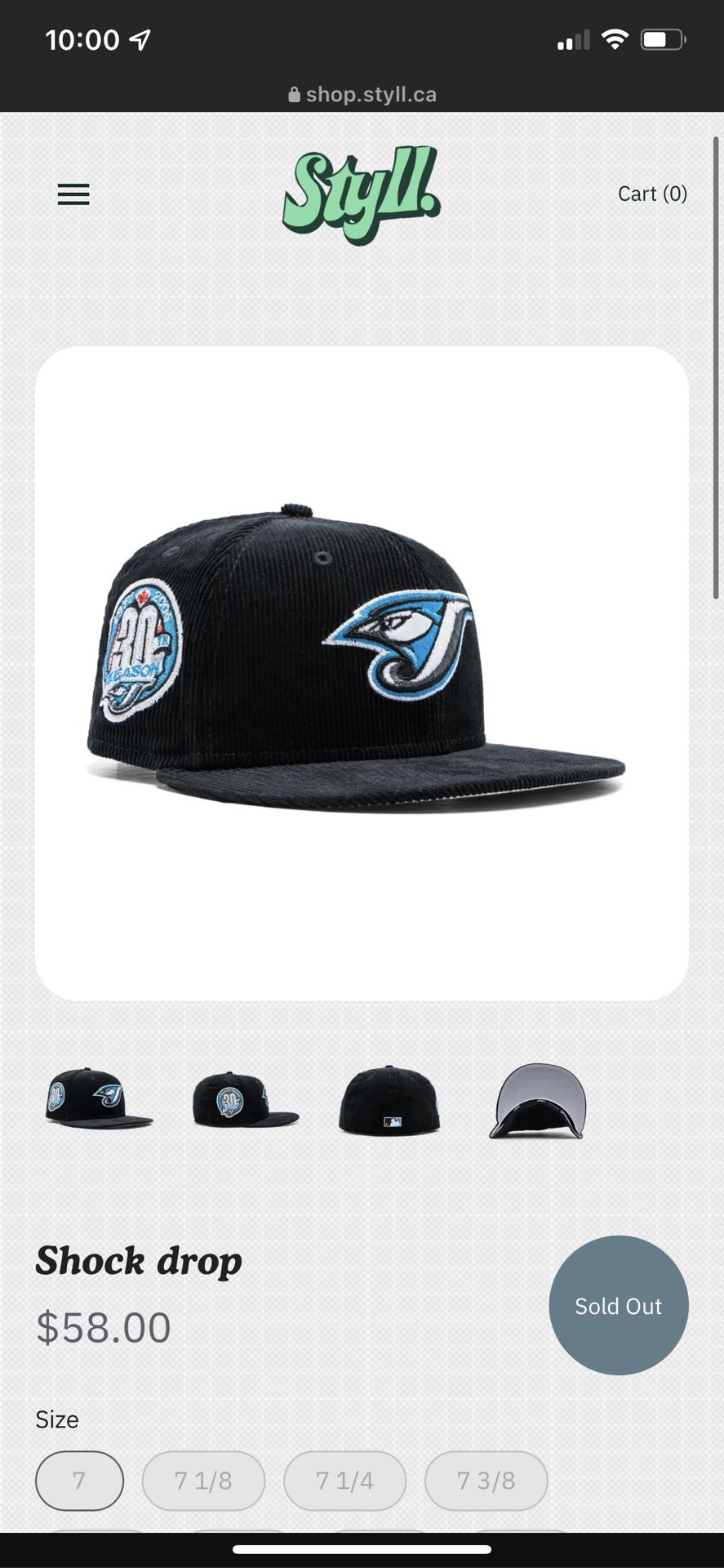 Styll Toronto Blue Jays Fitted Hat New Era Exclusive 7 3/8