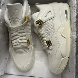 Jordan 4 Metallic Gold Size 10.5M New