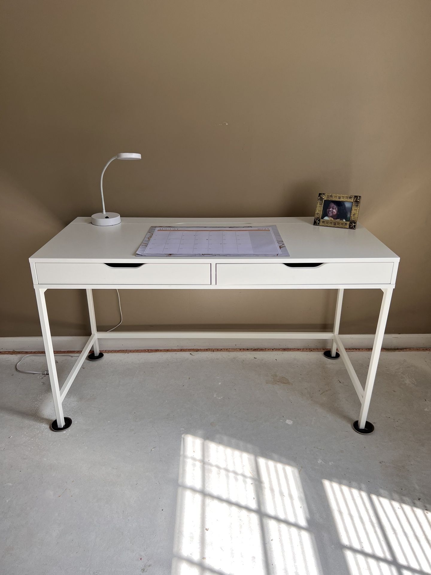 White Ikea Alex desk