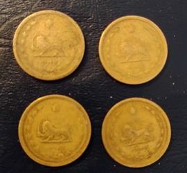 Iran Persia Reza Shah Pahlavi 1937, 1938 & 1939 vintage 50 Dinnars coins