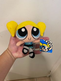 The Power Puff Girls ‘Bubbles’ Vintage 6” Plushie Toy With Tags New