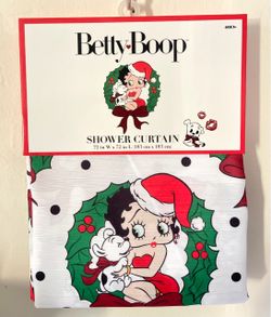 Betty Boop Christmas Shower Curtain