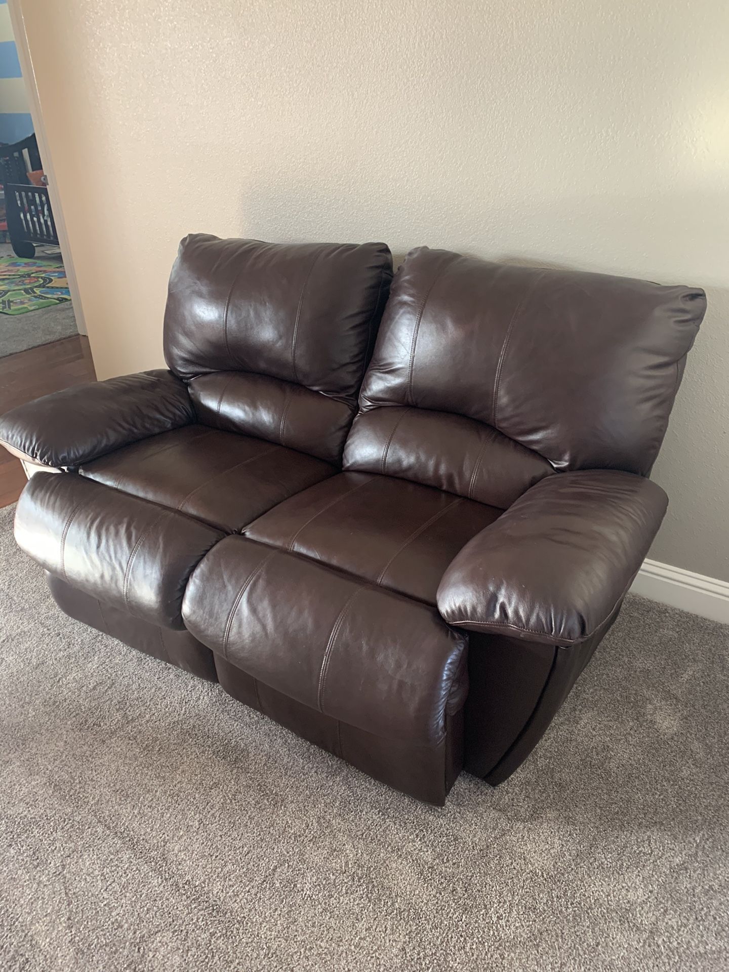 Leather Couch and Love Seat