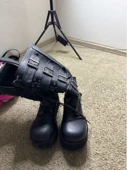 Black Platform Boots.