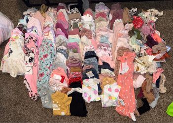 Huge bundle of baby girl clothes sizes 3 months and 3/6 months