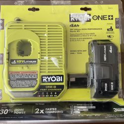 RYOBI ONE+ 18V HIGH PERFORMANCE Starter Kit with 4.0 Ah Battery and Charger