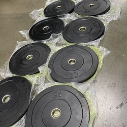 WEIGHTS/ OLYMPIC BUMPER PLATES/ RUBBER WEIGHTS/ GYM EQUIPMENT/ FREE DELIVERY 🚚 