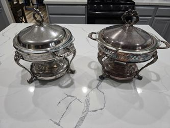 Three Footed Dish Warmer Glass