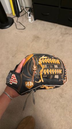 44 Pro Baseball Glove Black Tan Lacing