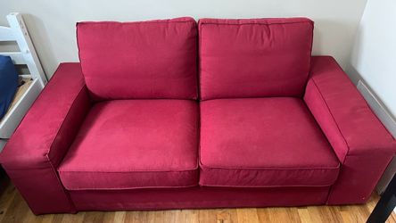 Beautiful red twill couch