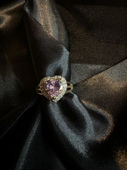 18k Gold Filled Pink Heart Ring