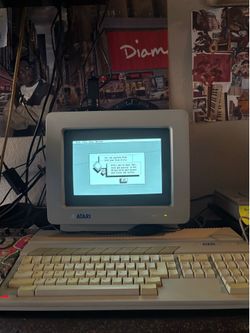 Atari 520 st with sm124 monochrome monitor