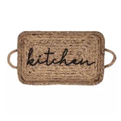 Kitchen Woven Tray Wall Decor