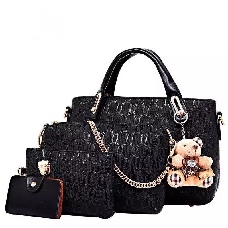 Women's Shoulder Bag Set - Black