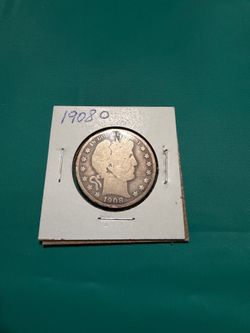 1908 Barber half dollar