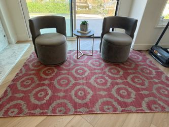 NEW Mathis Bros Handmade Wool Area Rug – 5’ x 8’