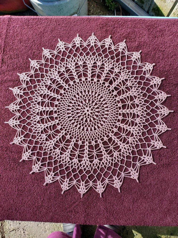 New 19 " Antique Color Doily