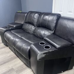 4 Seat Leather Sofa/Couch 