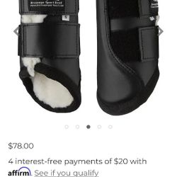 Black Dressage Horse Boots.