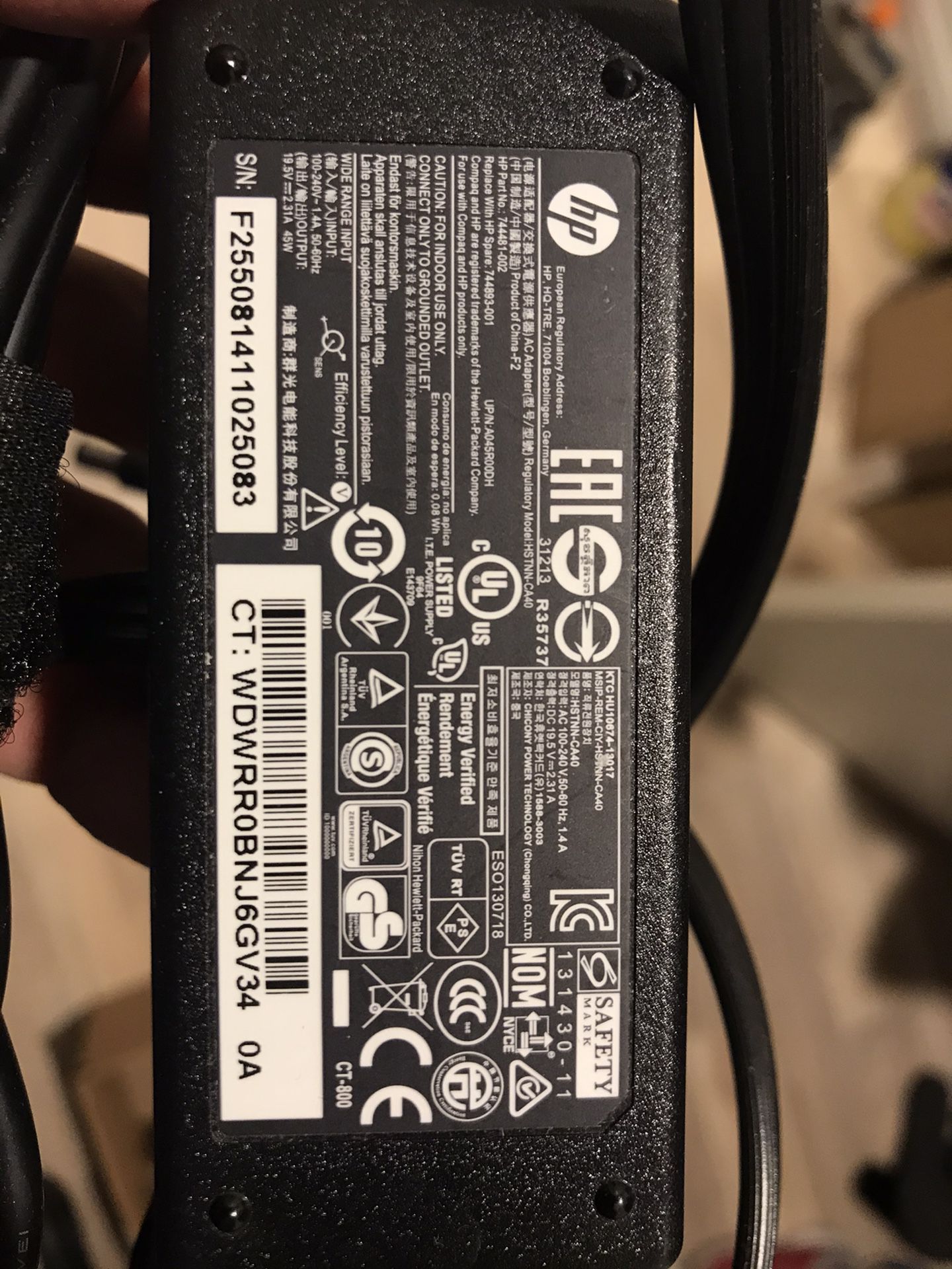 HP Laptop Charger 45w