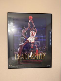 Michael Jordan signed Leadership Poster
