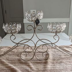2 Crystal Candle Holder