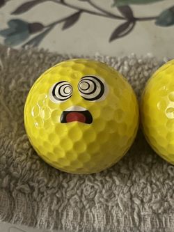 Emoji Face Novelty Golf Balls And Bag Of Tee’s