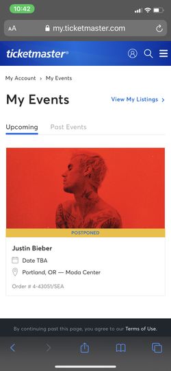 2 Justin Bieber tickets CHANGES TOUR