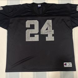 Vintage Champion Oakland Raiders Jersey Charles Woodson #24 Black Size 52 