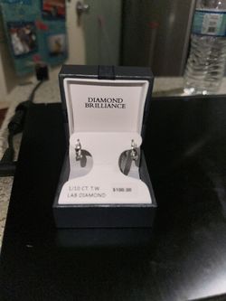 0.10ct Diamond Sterling Silver Earrings