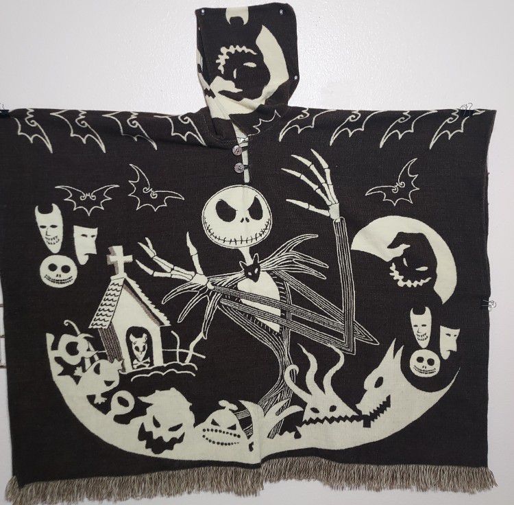Nightmare Before Christmas Hooded Poncho 