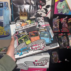 Scarlet And Violet Black Bolt And White Flare Poster Collection Pokemon Cards
