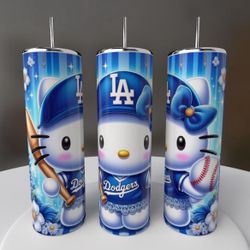 Los Angeles Dodgers Baseball Hello Kitty Tumbler 