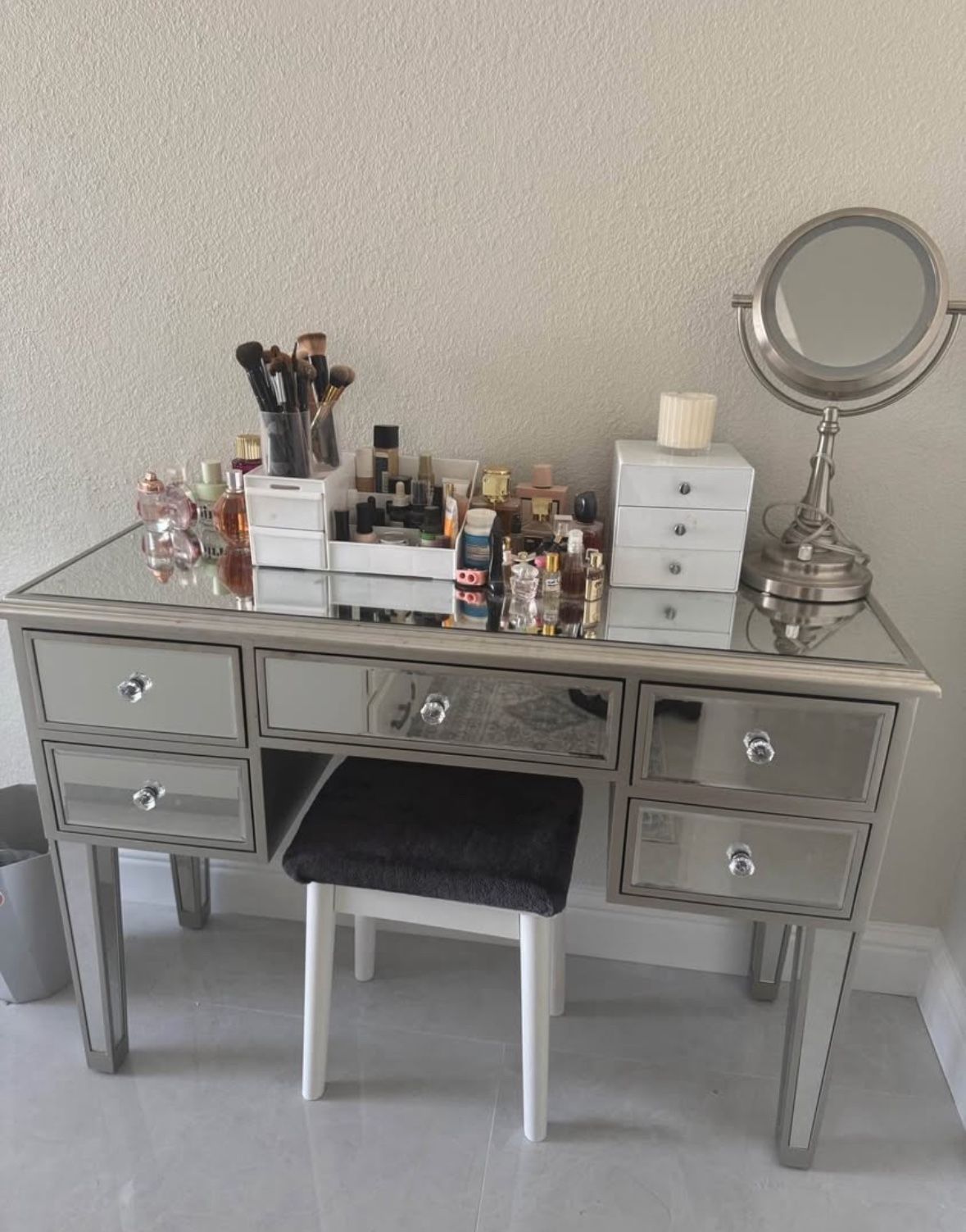 Mirrored Makeup Vanity 