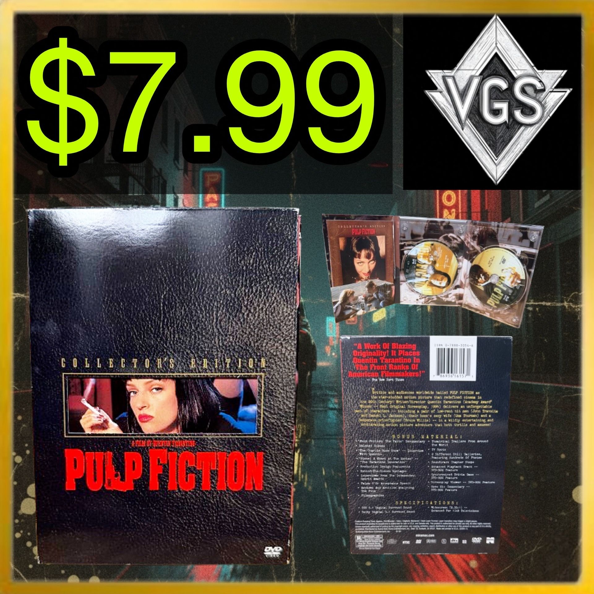 *CLASSIC* Pulp Fiction Collector’s Edition DVD 1994