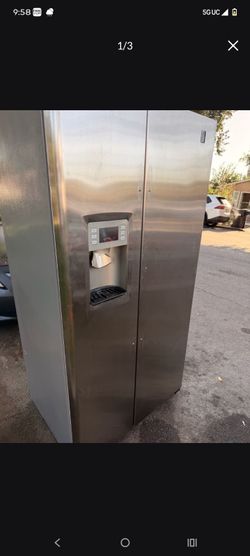 Stainless Steel Side-by-Side Refrigerator with Ice Maker
