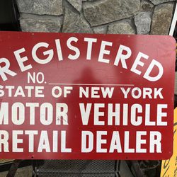 NYS Motor Vehicle Sign 
